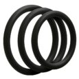 3 C-ring set – dun – zwart