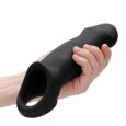 Sono No.17 Penis Sleeve met Testikel Bevestiging voor Optimale Stimulatie en Verlenging – Zwart
